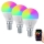 Immax NEO 07745C - SETTI 3x LED RGB+CCT Himmennettävä lamppu E14/6W/230V 2700-6500K Wi-Fi Tuya