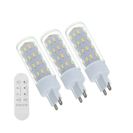 Immax NEO 07763CDO - 3 kpl:n setti himmennettäviä LED CCT -polttimoita G9/4W/230V, Wi‑Fi Tuya + kaukosäädin