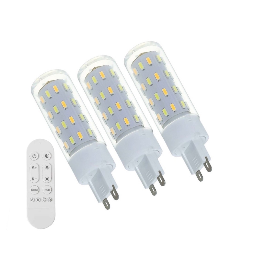Immax NEO 07763CDO - 3 kpl:n setti himmennettäviä LED CCT -polttimoita G9/4W/230V, Wi‑Fi Tuya + kaukosäädin