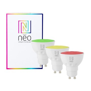 Immax NEO 07777C - SETTI 3x LED RGB+CCT Himmennettävä lamppu GU10/4,8W/230V Tuya