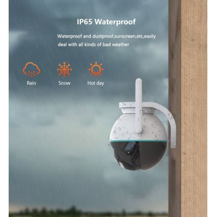 Immax NEO 07782L - Älykäs ulkokamera anturilla BALL 355° P/T 4MP IP65 Wi-Fi Tuya