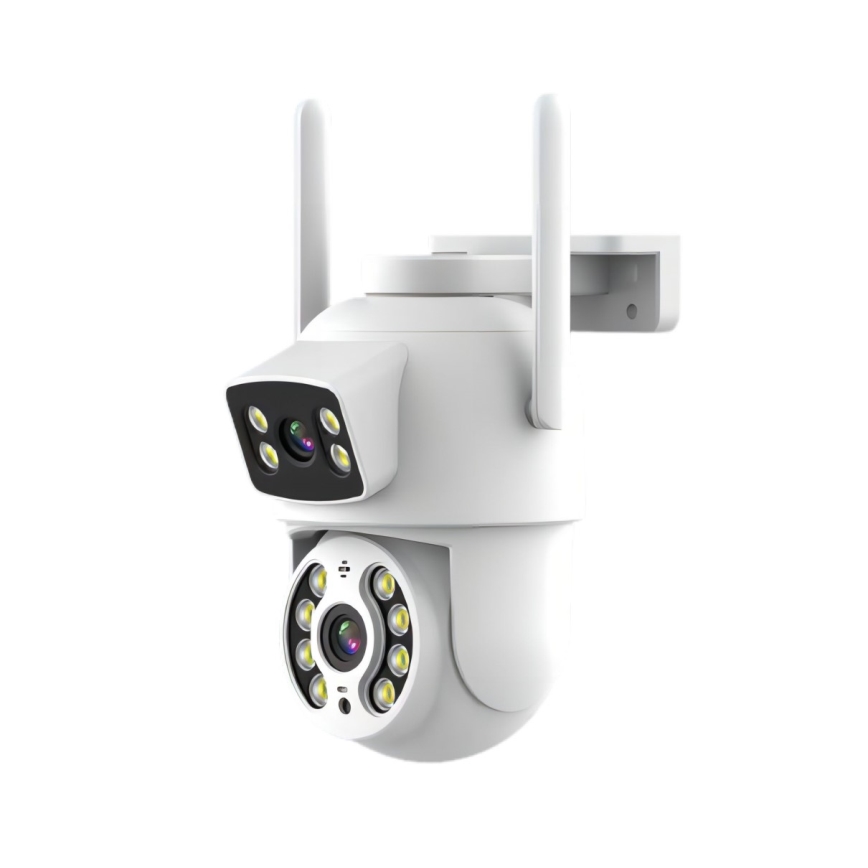 Immax NEO 07783L - Älykäs ulkokamera DOUBLE-anturilla 355° P/T 2x2MP IP65 Wi-Fi Tuya