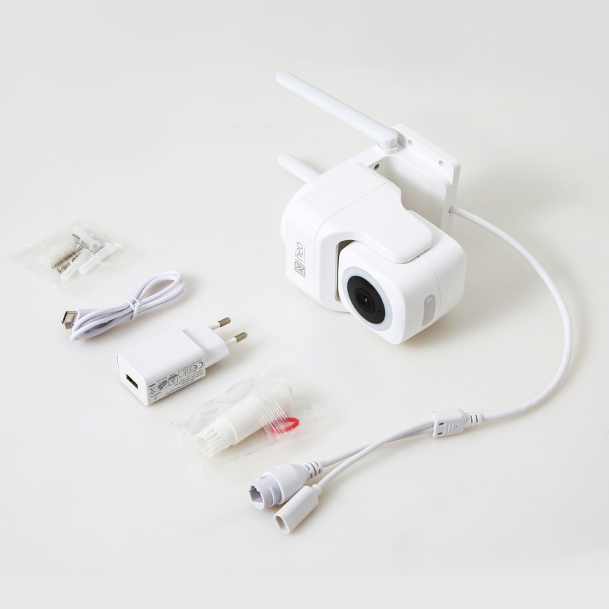 Immax NEO 07793L - Älykäs ulkokamera CUBE 4MP -anturilla 5V IP65 Wi-Fi Tuya