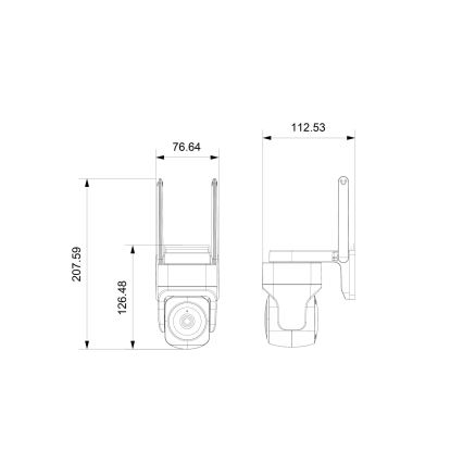 Immax NEO 07793L - Älykäs ulkokamera CUBE 4MP -anturilla 5V IP65 Wi-Fi Tuya
