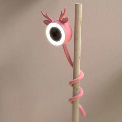 Immax NEO 07798L - Älykäs ladattava itkuhälytin 5V Wi-Fi Tuya vaaleanpunainen