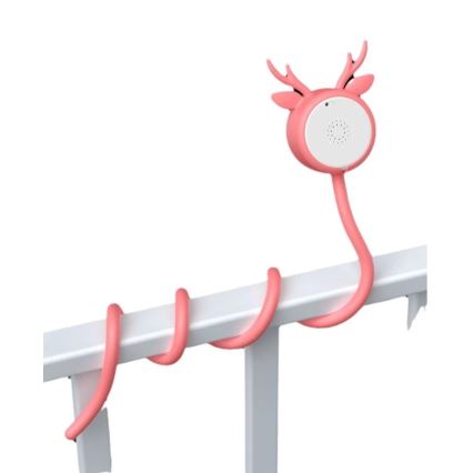 Immax NEO 07798L - Älykäs ladattava itkuhälytin 5V Wi-Fi Tuya vaaleanpunainen