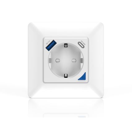 Immax NEO 07801L - Älykäs pistorasia 16A/230V + 1xUSB-A + 1xUSB-C Tuya SCHUKO