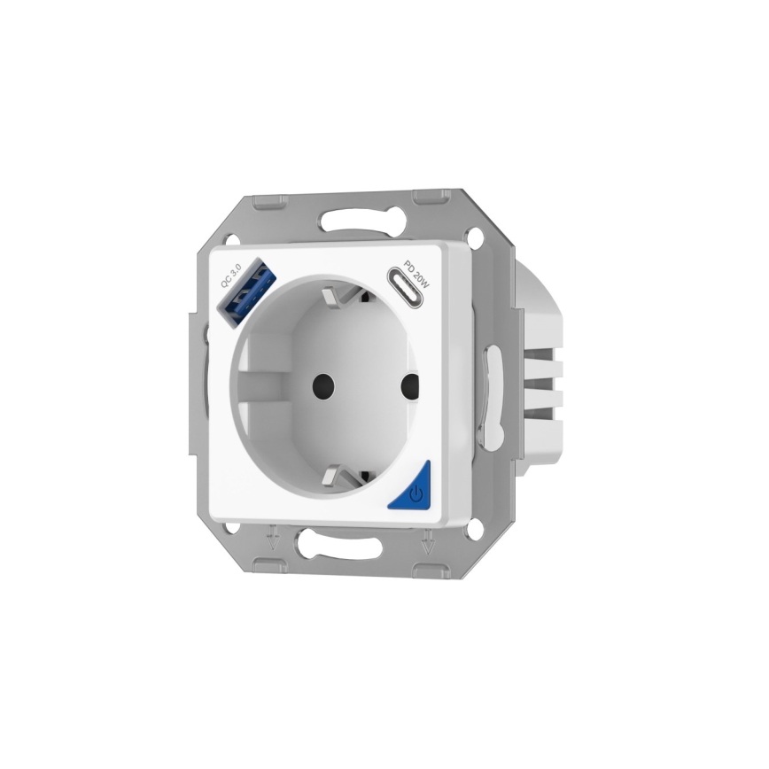 Immax NEO 07801L - Älykäs pistorasia 16A/230V + 1xUSB-A + 1xUSB-C Tuya SCHUKO