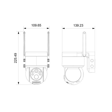 Immax NEO 07803L - Älykäs ulkokäyttöön tarkoitettu aurinkokamera SENTRY-anturin kanssa 6000 mAh Wi-Fi Tuya IP65