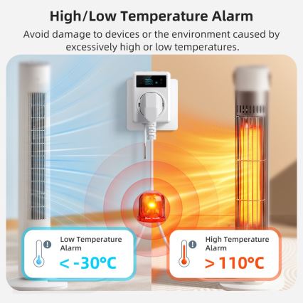 Immax NEO 07811L - Älypistoke lämpömittarilla F 3680W Wi-Fi