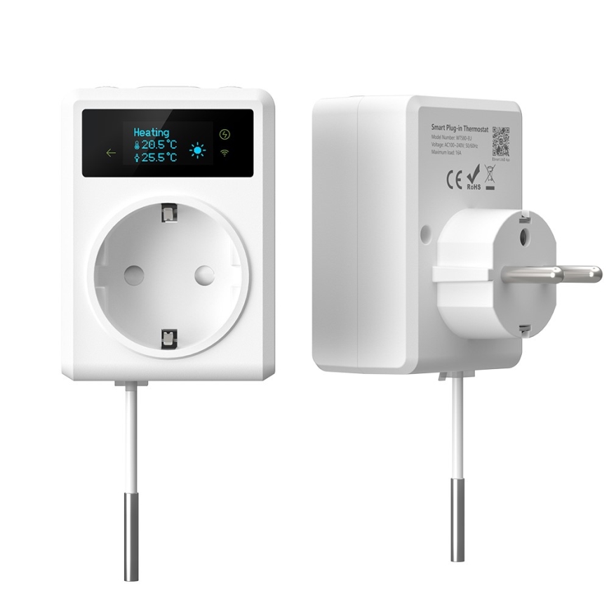 Immax NEO 07811L - Älypistoke lämpömittarilla F 3680W Wi-Fi