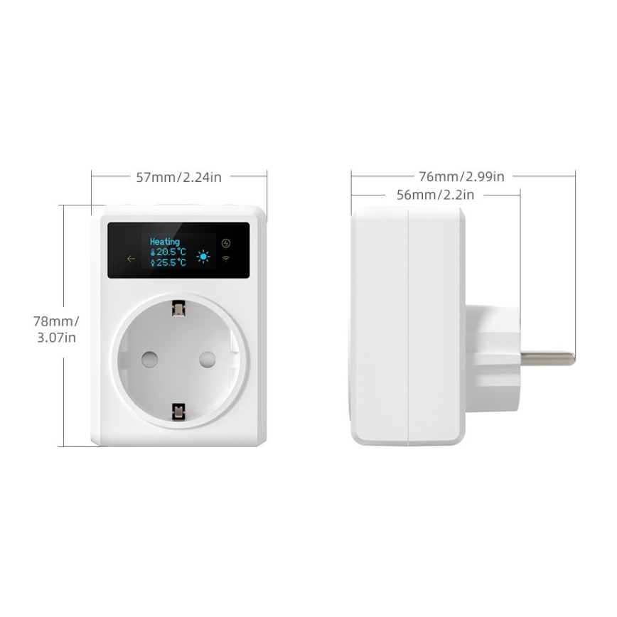 Immax NEO 07811L - Älypistoke lämpömittarilla F 3680W Wi-Fi