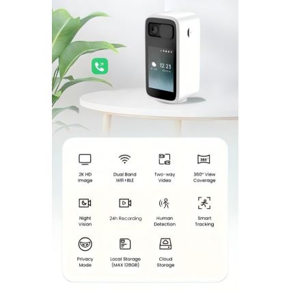 Immax NEO 07814L - Älykäs sisäkamera 4 MP:n kennolla, 5V, Wi-Fi