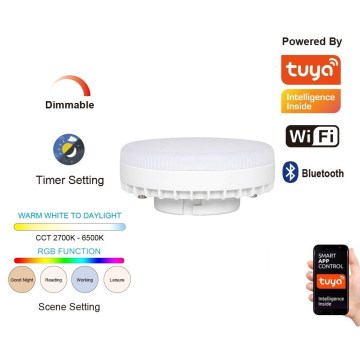 Immax NEO 07816L - LED RGB+CCT himmennettävä lamppu GX53/14W/230V 2700-6500K Wi-Fi Tuya