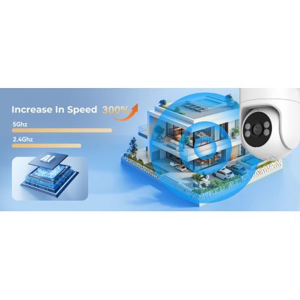 Immax NEO 07819L - Älykäs ulkokamera 4 MP:n kamerakennolla, 5 V, IP65, Wi-Fi