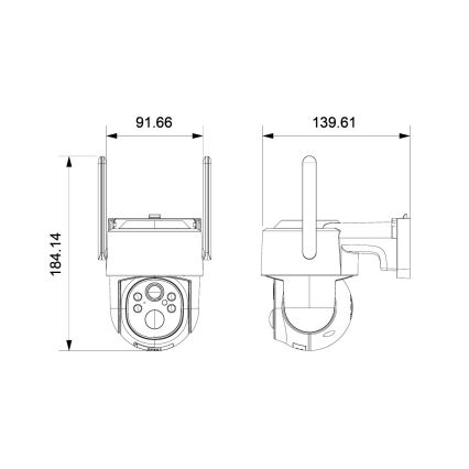 Immax NEO 07820L - Älykäs aurinkokäyttöinen ulkokamera anturilla, 6000 mAh akulla ja IP65-luokituksella
