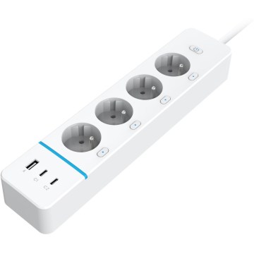 Immax NEO 07821L - Jatkojohto NEO LITE Smart 4AC+1xUSB+2xUSB-C Wi-Fi