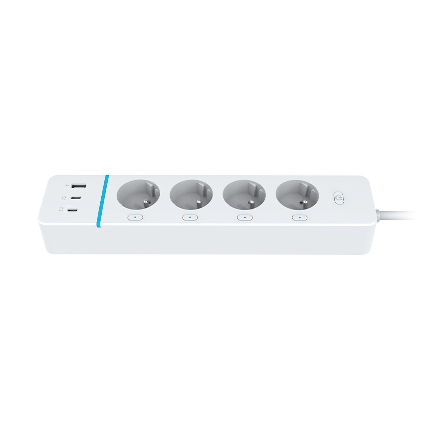 Immax NEO 07821L - Jatkojohto NEO LITE Smart 4AC+1xUSB+2xUSB-C Wi-Fi