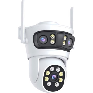 Immax NEO 07823L - Älykäs ulkokamera kolmella 2MP-sensorilla, 5 V, Wi‑Fi