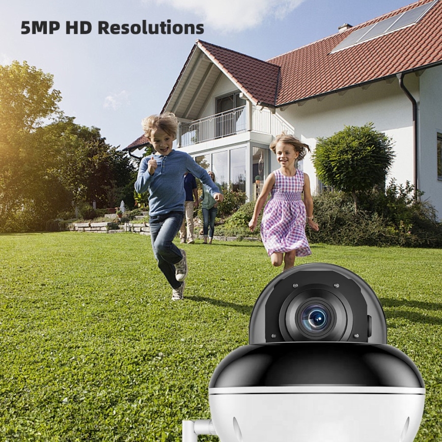 Immax NEO 07825L - Älykäs ulkokamera DOME-anturilla, 5 MP, 230 V, IP66, TUYA, Wi‑Fi