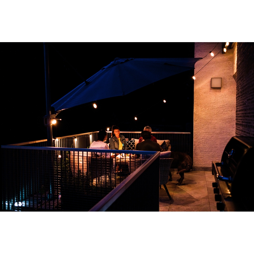 LED RGB+CCT Himmennettävä ulko ketju SEPPELE 15xLED/1W/230V 15m Wi-Fi Tuya IP65 + kauko-ohjaus