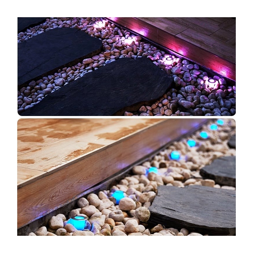 Immax NEO 07905L - LED RGB himmennettävä aurinkovalaisin ESTRELAS 8xLED/0,25W/5V IP65 Tuya 2200 mAh