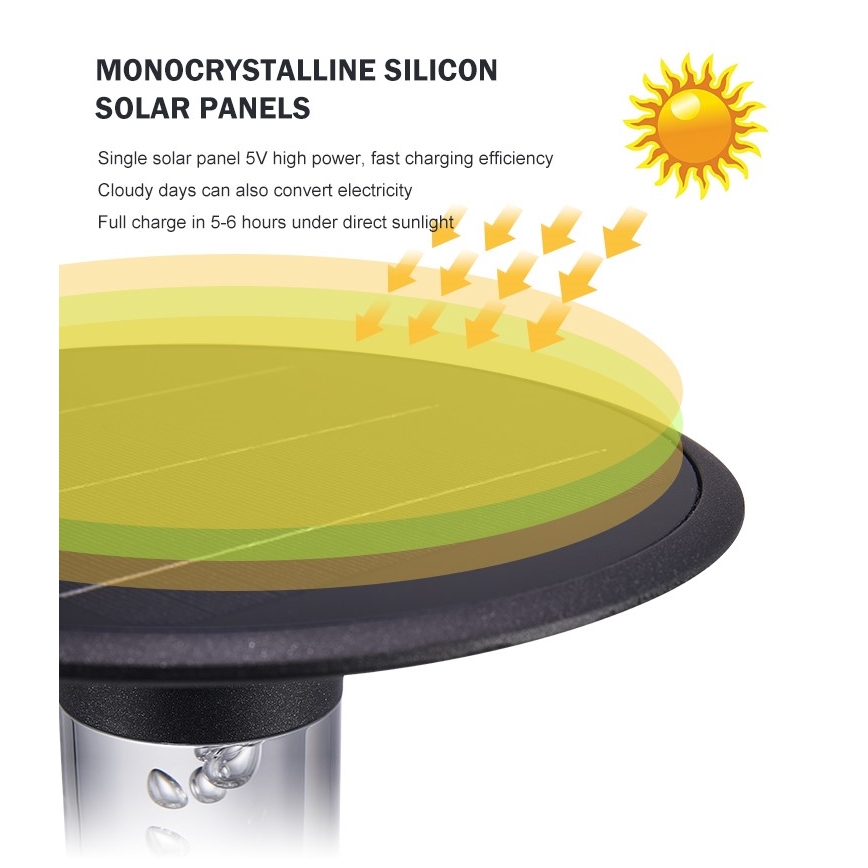 Immax NEO 07908L - LED RGB+CW/W himmennettävä aurinkokäyttöinen lamppu LED/2W/5V IP54 Tuya 4000 mAh