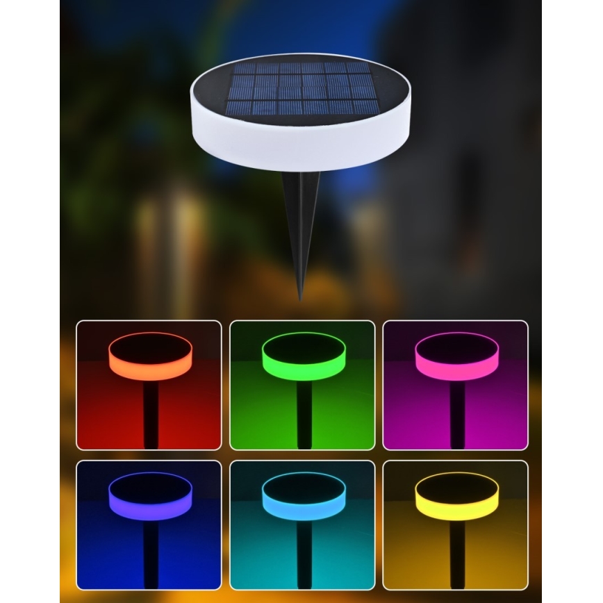 Immax NEO 07910L - LED RGB himmennettävä aurinkokäyttöinen valaisin sensorilla NEO LITE LED/1W/5V pyöreä IP54 Tuya 1300 mAh