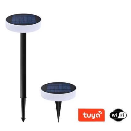 Immax NEO 07910L - LED RGB himmennettävä aurinkokäyttöinen valaisin sensorilla NEO LITE LED/1W/5V pyöreä IP54 Tuya 1300 mAh