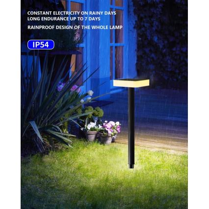 Immax NEO 07911L - LED RGB himmennettävä aurinkovalaisin sensorilla NEO LITE LED/1W/5V kulmikas IP54 Tuya 1300 mAh