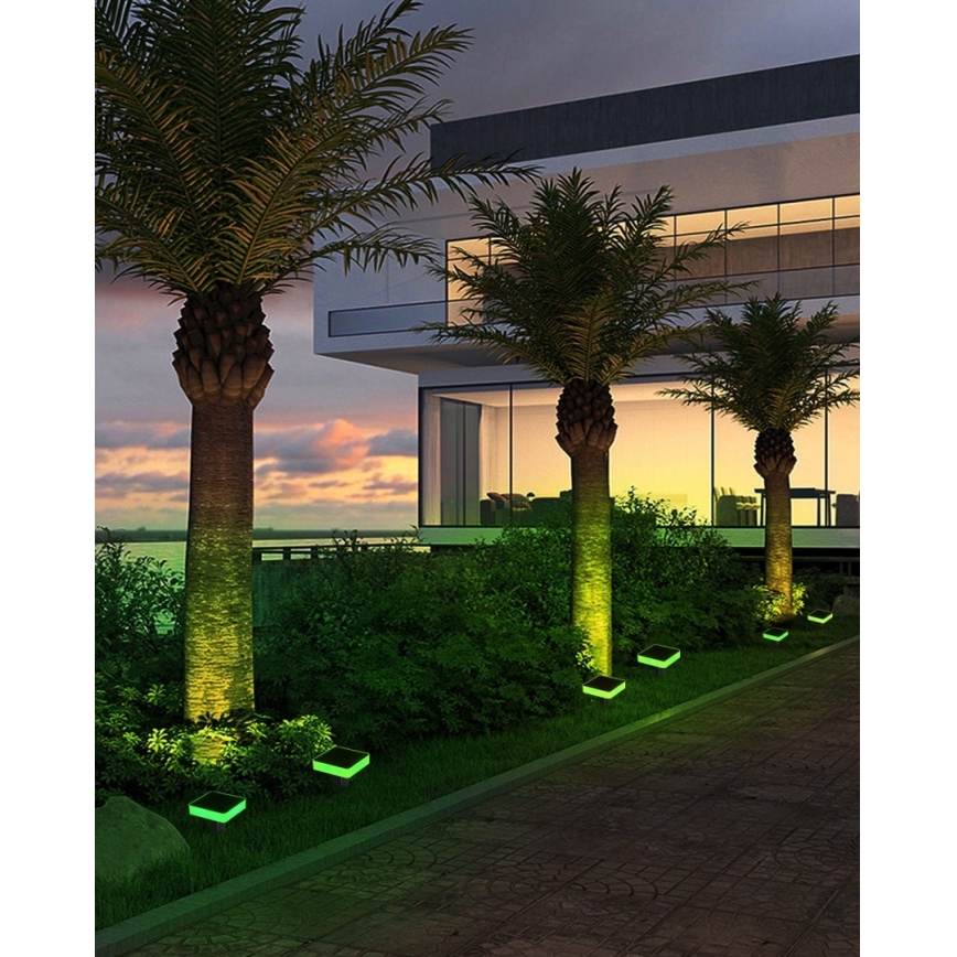 Immax NEO 07911L - LED RGB himmennettävä aurinkovalaisin sensorilla NEO LITE LED/1W/5V kulmikas IP54 Tuya 1300 mAh