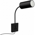 Immax NEO 08295L - Seinävalaisin USB-liitännällä PUNTO 1xGU10/9W/230V musta