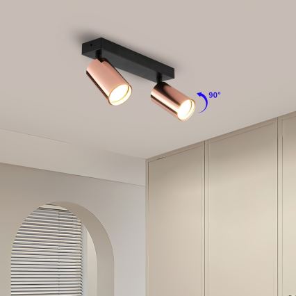 Immax NEO 08302L - PUNTO-kohdevalaisin 2xGU10/9W/230V ruusukultainen