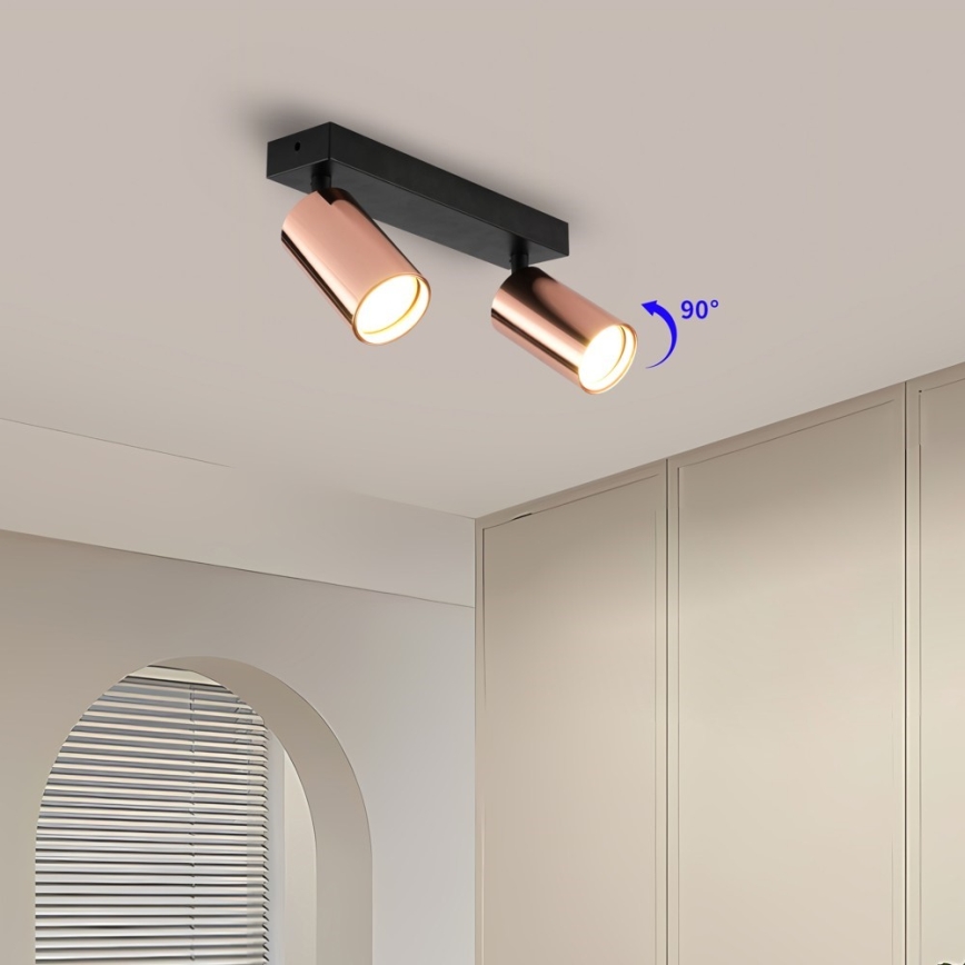 Immax NEO 08302L - PUNTO-kohdevalaisin 2xGU10/9W/230V ruusukultainen