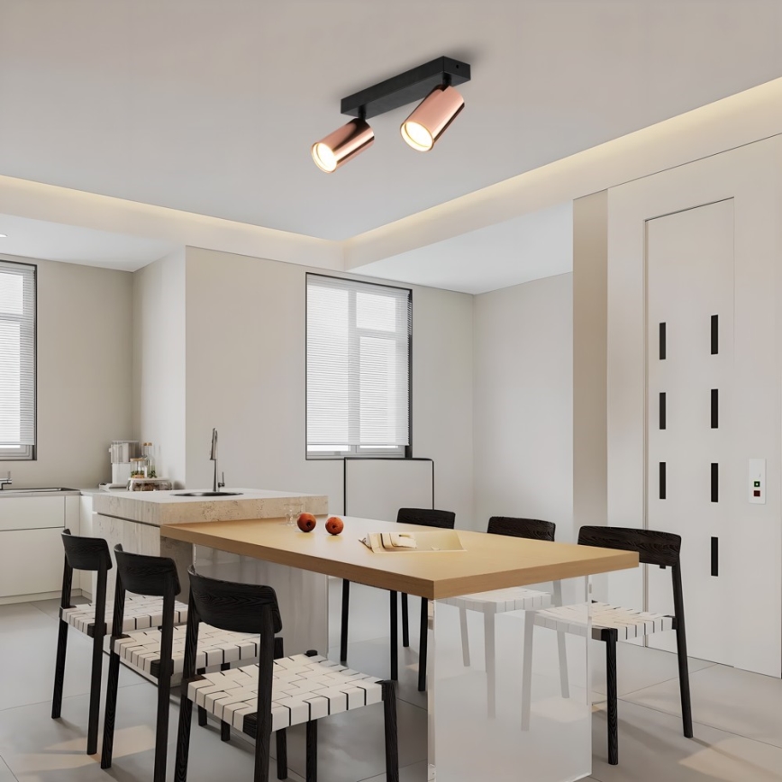 Immax NEO 08302L - PUNTO-kohdevalaisin 2xGU10/9W/230V ruusukultainen