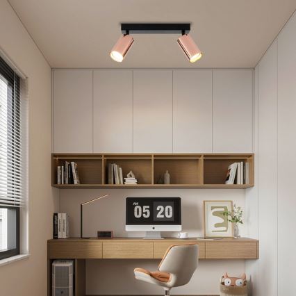 Immax NEO 08302L - PUNTO-kohdevalaisin 2xGU10/9W/230V ruusukultainen