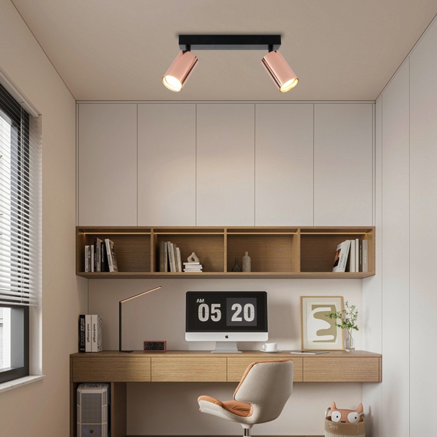 Immax NEO 08302L - PUNTO-kohdevalaisin 2xGU10/9W/230V ruusukultainen