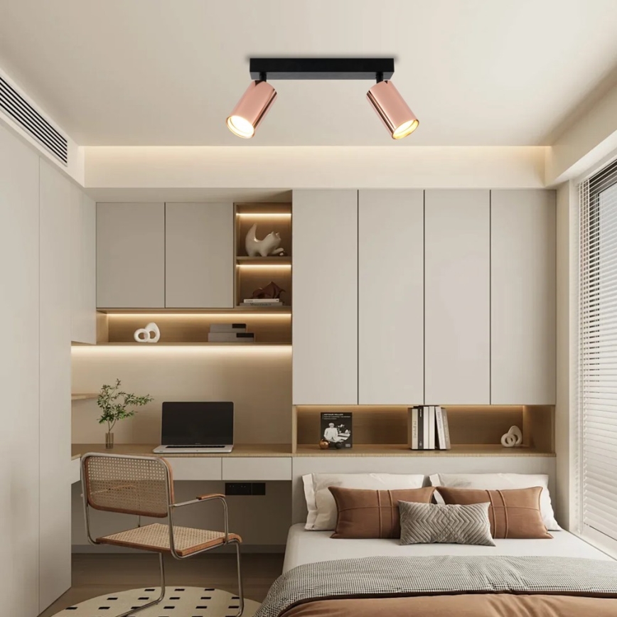 Immax NEO 08302L - PUNTO-kohdevalaisin 2xGU10/9W/230V ruusukultainen