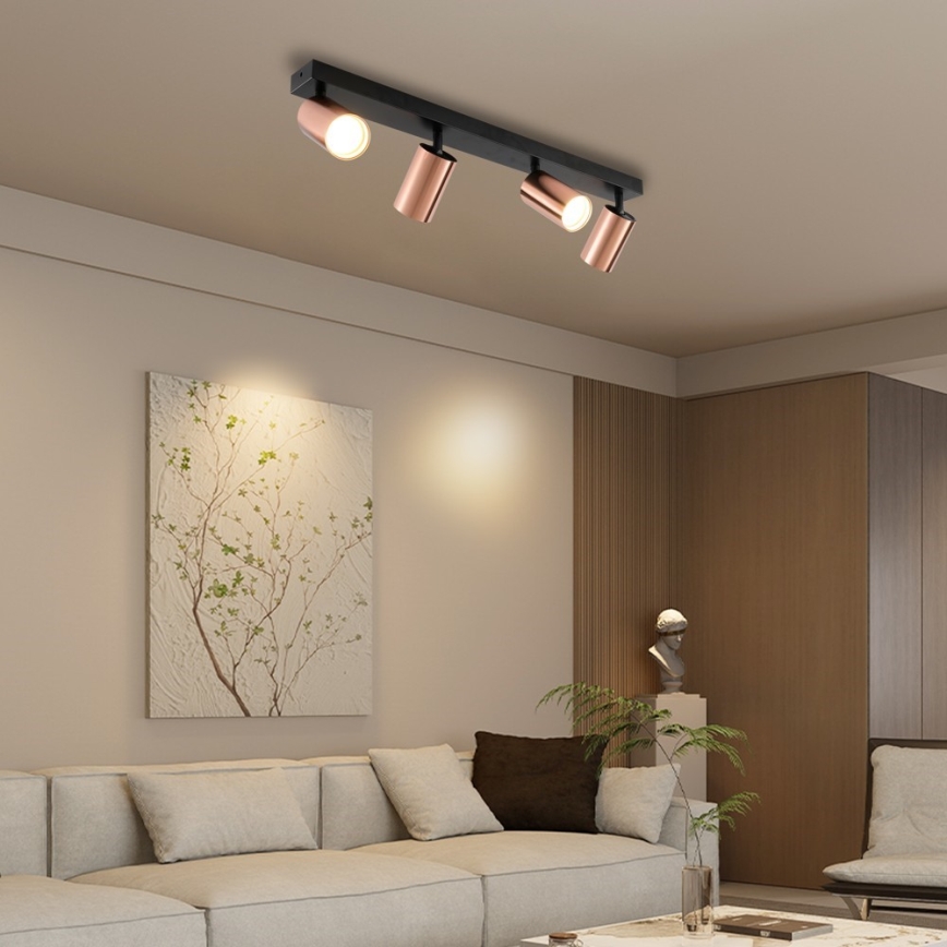 Immax NEO 08303L - Kohdevalaisin PUNTO 4xGU10/9W/230V ruusukulta