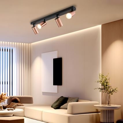 Immax NEO 08303L - Kohdevalaisin PUNTO 4xGU10/9W/230V ruusukulta