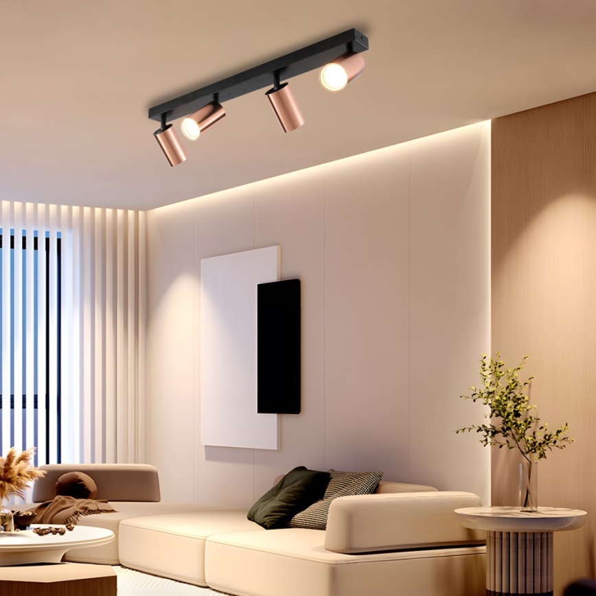 Immax NEO 08303L - Kohdevalaisin PUNTO 4xGU10/9W/230V ruusukulta
