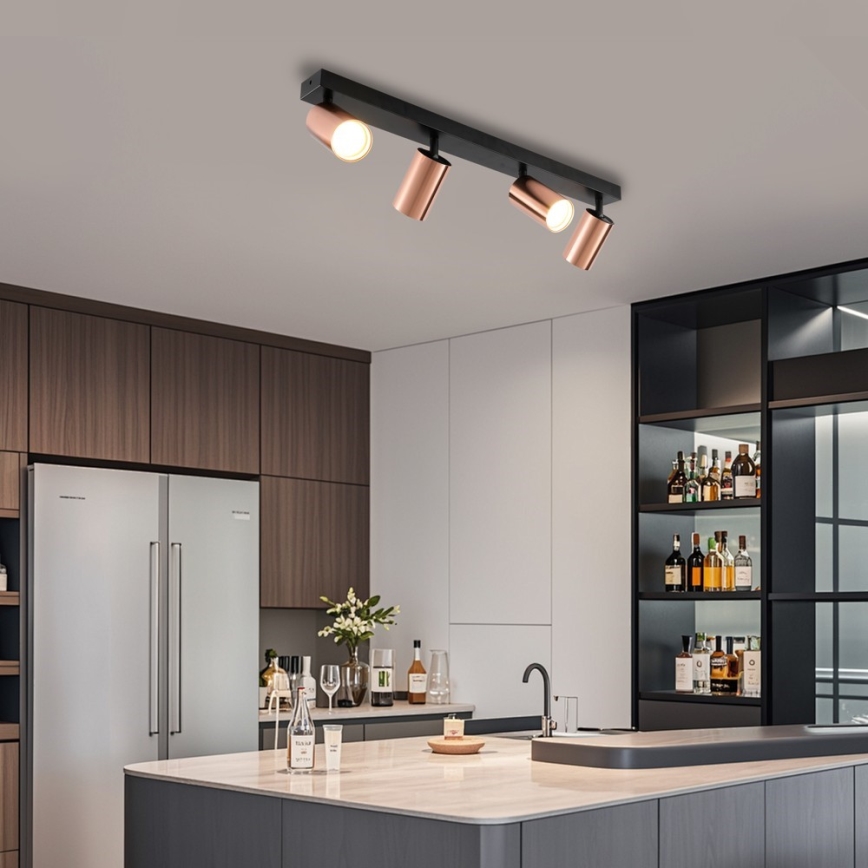 Immax NEO 08303L - Kohdevalaisin PUNTO 4xGU10/9W/230V ruusukulta