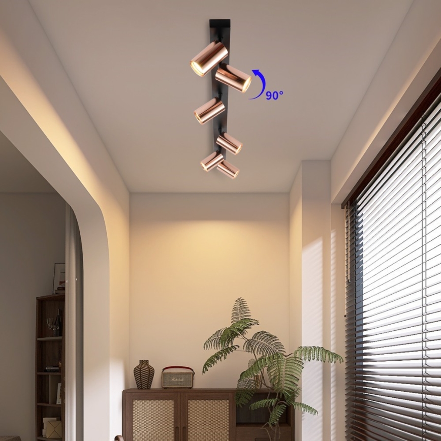 Immax NEO 08305L - Kohdevalaisin PUNTO 6xGU10/9W/230V ruusukulta