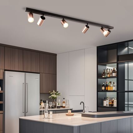 Immax NEO 08305L - Kohdevalaisin PUNTO 6xGU10/9W/230V ruusukulta