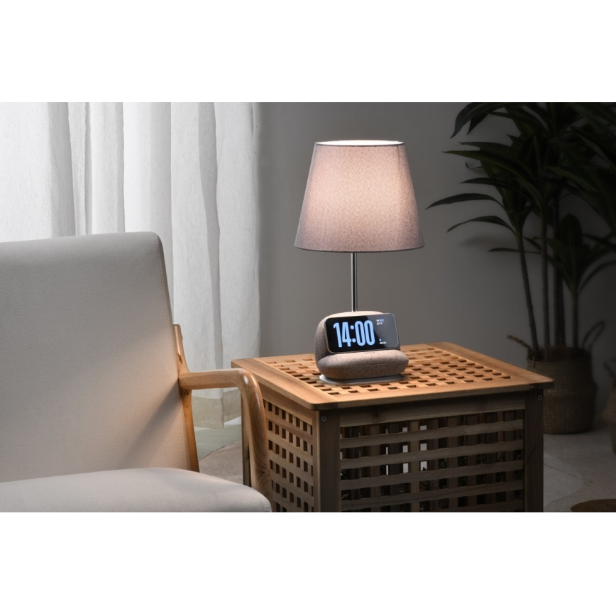 Immax NEO 09109L - himmennettävä LED-pöytälamppu langattomalla Qi-latauksella SOFA LED/6W/230V harmaa