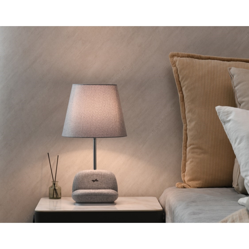Immax NEO 09109L - himmennettävä LED-pöytälamppu langattomalla Qi-latauksella SOFA LED/6W/230V harmaa