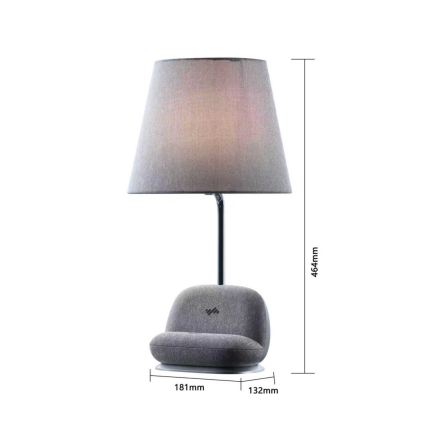 Immax NEO 09109L - himmennettävä LED-pöytälamppu langattomalla Qi-latauksella SOFA LED/6W/230V harmaa