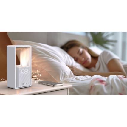 Immax NEO 09113L - LED-pöytälamppu herätyskellolla ja latauksella CALM LED/3,5W/5V