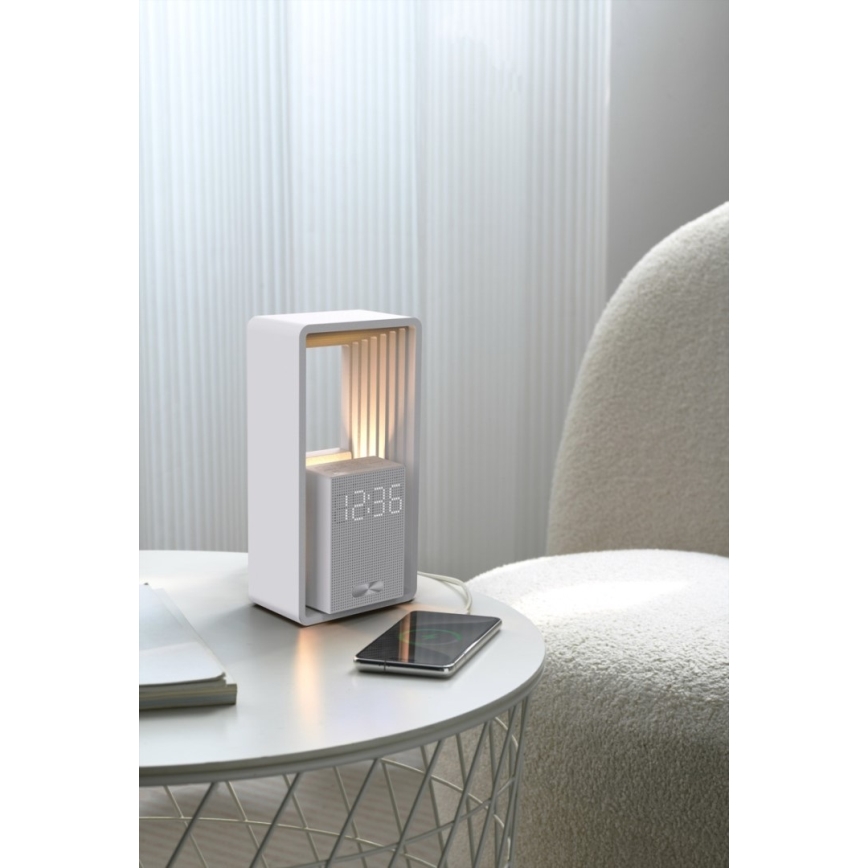 Immax NEO 09113L - LED-pöytälamppu herätyskellolla ja latauksella CALM LED/3,5W/5V