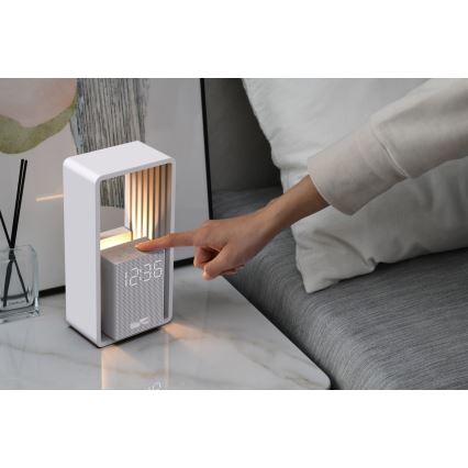 Immax NEO 09113L - LED-pöytälamppu herätyskellolla ja latauksella CALM LED/3,5W/5V
